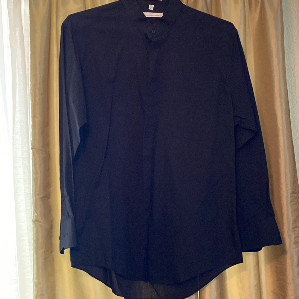 Men’s long sleeve mandarin collar dress shirt